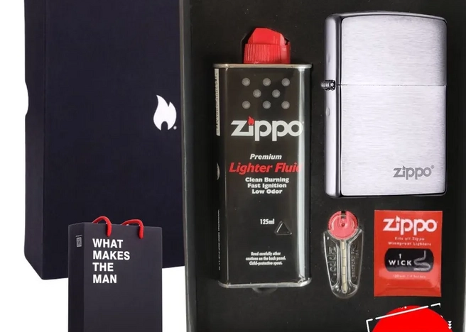 Набор Zippo зажигалка НИ51, серебро